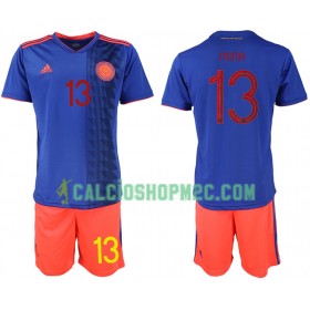 Colombia MINA 13 Bambino Maglia Trasferta Copa América 2019 Manica Corta (+ Pantaloncini)